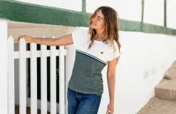 AAC Texteis SA Quenac - Ecrue/ Dusty Green Tops