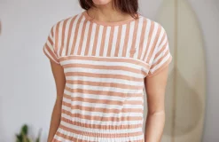 AAC Texteis SA New In Chirita - Dusty Peach Stripes