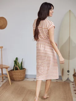 AAC Texteis SA New In Chirita - Dusty Peach Stripes