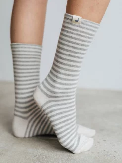 AAC Texteis SA Spike - Grey Melange Stripes Socks
