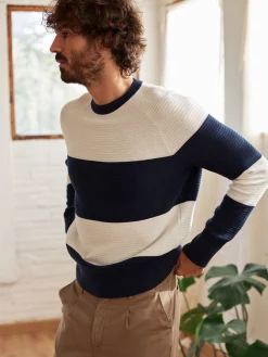 AAC Texteis SA Ymer - Ecru / Navy Stripes Sale 11 AAC Texteis SA Ymer - Ecru / Navy Stripes Sale