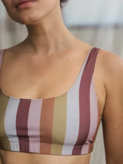 Barcelgest Swimwear Damas Top - Retro Stripes