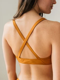 GESCELOS Swimwear Berneray Top - Dark Mustard