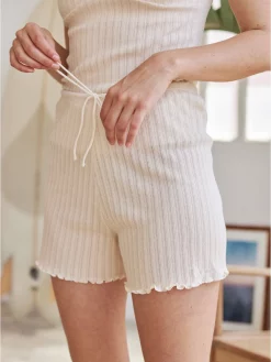 AAC Texteis SA Sherose - Pointelle Mixed Stripes Ecru