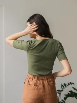 AAC Texteis SA Wright - Olive Tops