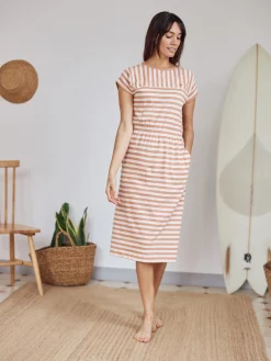 AAC Texteis SA New In Chirita - Dusty Peach Stripes