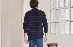 AAC Texteis SA Sale Kalpati - Navy/Brown Stripes