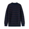 AAC Texteis SA Sale Kalpati - Navy/Brown Stripes