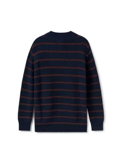 AAC Texteis SA Sale Kalpati - Navy/Brown Stripes