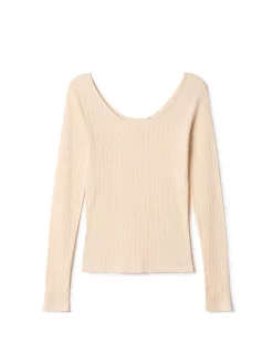 AAC Texteis SA Kelly - Pointelle Mixed Stripes Ecru