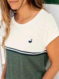 AAC Texteis SA Quenac - Ecrue/ Dusty Green Tops