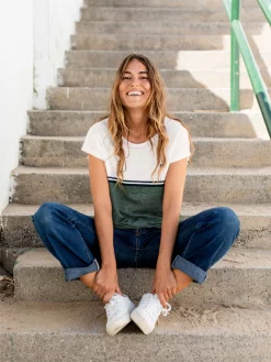 AAC Texteis SA Quenac - Ecrue/ Dusty Green Tops